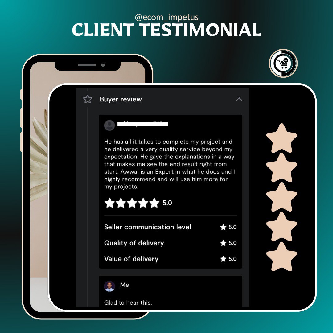 Client testimonial screenshot 1